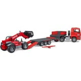 bruder MAN TGA Tieflader mit Manitou Teleskoplader MLT 633, Modellfahrzeug 