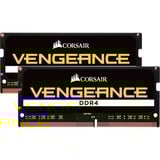 Corsair SO-DIMM 16 GB DDR4-3200 (2x 8 GB) Dual-Kit, Arbeitsspeicher schwarz, CMSX16GX4M2A3200C22, Vengeance