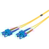 Digitus LWL Patchkabel, Duplex, SC > SC Stecker, Singlemode OS2 gelb, 2 Meter