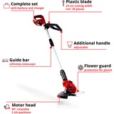 Einhell Akku-Rasentrimmer GE-CT 18Li Kit, 18Volt rot/schwarz, Li-Ionen Akku 2,0Ah