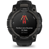 Garmin Instinct 3 - 45 mm, AMOLED, Smartwatch Black, Silikon-Armband