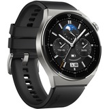 Huawei Watch GT 3 Pro Titanium, Smartwatch titan, 46mm; Armband: schwarzes Fluorelastomer-Armband