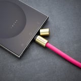 Intenso Handykette und Lade-/Datenkabel Cell Phone Charging Lanyard neon-pink, 1,65 Meter, USB-C, PD3.0 / QC4.0, Nylon