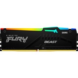 Kingston FURY DIMM 32 GB DDR5-6400, Arbeitsspeicher schwarz, KF564C32BBEA-32, FURY Beast RGB, INTEL XMP, AMD EXPO