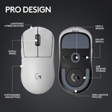 Logitech Gaming PRO X SUPERLIGHT 2, Gaming-Maus weiß, 2,4-GHz-LIGHTSPEED, kompatibel mit Windows und macOS