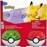 Mattel MEGA Pokémon 2er Pokéball Set - Pikachu und Ditto, Konstruktionsspielzeug 