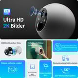 SwitchBot Outdoor Spotlight Cam 2K, Überwachungskamera weiß