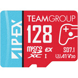 Team Group APEX SD7.1 128 GB SDXC, Speicherkarte rot/blau, MicroSD Express