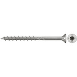 fischer Spanplattenschraube PowerFast II 6,0x50 Senkkopf TX 100 Stück, mit Teilgewinde, Edelstahl A2