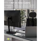 goobay Plus DisplayPort 2.0/2.1 Kabel, 8K @ 144Hz, 54 Gbit/s grau, 3 Meter