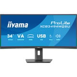 iiyama ProLite XCB3494WQSU-B1, LED-Monitor 86.7 cm (34 Zoll), schwarz (matt), WQHD, VA, Curved, AMD-FreeSync-Premium, 120Hz Panel