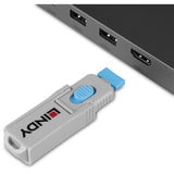 Lindy HDMI-Port-Schlüssel mit 4 Schlössern, Schloss Code Blau