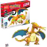 MEGA Pokémon Bauspielzeugset Glurak mit Actionfigur für Kinder, Konstruktionsspielzeug 222 Teile