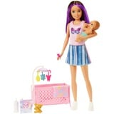 Mattel Barbie "Skipper Babysitters Inc." Puppe mit Gitterbett, Baby & Zubehör 