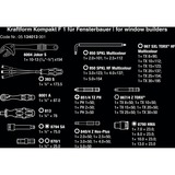 Wera Kraftform Kompakt F 1, für Fensterbauer, 35-teilig, Werkzeug-Set schwarz/grün, inkl. Zyklop Mini 1 Bit-Ratsche, 1/4"