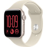 Apple Watch SE 3, Smartwatch silber, 44 mm, Sportarmband Sand S/M, Cellular