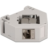 DeLOCK Hutschienenadapter mit Keystone-Modul RJ-45 > Cat.6a LSA grau