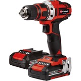EINHELL Akku-Bohrschrauber TE-CD 18/40-1 Li, 18Volt rot/schwarz, 2x Li-Ion-Akku 1,5Ah, im Koffer