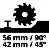 EINHELL Tauchsäge TE-PS 165, Handkreissäge rot/schwarz, 1.200 Watt