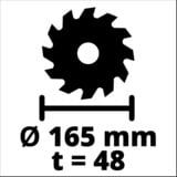 EINHELL Tauchsäge TE-PS 165, Handkreissäge rot/schwarz, 1.200 Watt