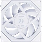 Lian Li UNI FAN TL120 LCD Reverse Blade, Gehäuselüfter weiß, 124 mm