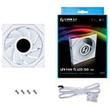 Lian Li UNI FAN TL120 LCD Reverse Blade, Gehäuselüfter weiß, 124 mm