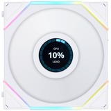 Lian Li UNI FAN TL120 LCD, Gehäuselüfter weiß, Reverse Blade, 124 mm