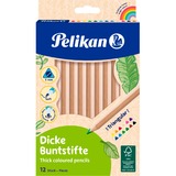 Pelikan Buntstifte Set Jumbo, dreieckig, 12 Farben 