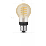 Philips HUE White Ambiance Filament Lampe E27 A60 Dreierpack 550, LED-Lampe 