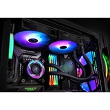 RAIJINTEK EOS 12 RBW ADD -2 120x120x25, Gehäuselüfter schwarz/transparent, 2 Stück, inkl. 8-Port Hub, Fernbedienung, 120 mm