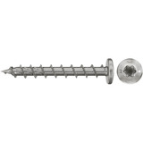 fischer Spanplattenschraube PowerFast II 6,0x40 Halbrundkopf TX 100 Stück, mit Vollgewinde, Edelstahl A2