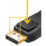 goobay Kabel DisplayPort Stecker > DisplayPort Stecker, 8K / 144Hz schwarz, 2 Meter, 54 Gbit/s, DisplayPort 2.0 / 2.1