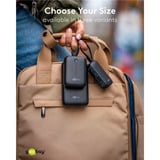 goobay Powerbank 10.000 mAh, integriertes USB-C Kabel 13cm, 20 Watt schwarz, 10 Ah, 1x USB-A, 2x USB-C, PD, QC