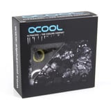 Alphacool Eiszapfen PRO 13mm HardTube Anschraubtülle G1/4 - White, Verbindung weiß/schwarz, 6er Set