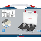 Bosch Professional PRO Ceramic dry X-LOCK Bohrkronen-Set, Ø 20 - 68mm, Bohrer-Satz 5-teilig, für kleine Winkelschleifer