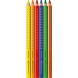 Faber-Castell Jumbo Grip Buntstift, 6er Kartonetui, Set 6 Stück