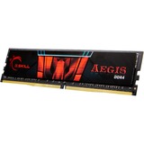 G.Skill DIMM 32 GB DDR4-2666 (2x 16 GB) Dual-Kit, Arbeitsspeicher schwarz/rot, F4-2666C19D-32GIS, Aegis DDR4, INTEL XMP