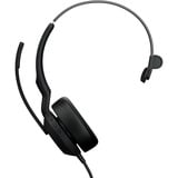 Jabra Evolve2 50, Headset schwarz, Microsoft Teams Version, Bluetooth 5.2, USB-C und USB-A, Mono