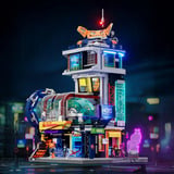 Lumibricks Cyberpunk Neoncity Schwebezug Station, Konstruktionsspielzeug 
