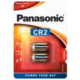 Panasonic Cylindrial Lithium CR-2L/2BP, Batterie 2 Stück, CR-2L