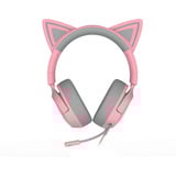 Razer Kraken Kitty V3 X Quartz, Gaming-Headset rosa/grau, 3,5-mm-Klinkenstecker