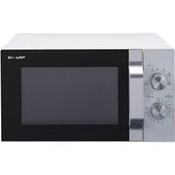 SHARP R204WA, Mikrowelle weiß/silber