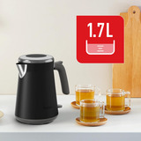 Tefal KI6668  Edelstahl, Wasserkocher schwarz/edelstahl, 2.400 Watt, 1,7 Liter