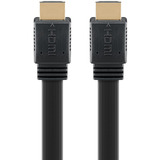 goobay High Speed HDMI 2.1 Flachkabel mit Ethernet 8K / 60 Hz schwarz, 2 Meter, 48 Gbit/s