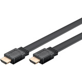 goobay High Speed HDMI 2.1 Flachkabel mit Ethernet 8K / 60 Hz schwarz, 2 Meter, 48 Gbit/s