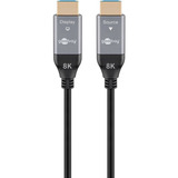goobay Optisches Hybrid Ultra High-Speed HDMI Kabel (AOC) 8K / 60Hz schwarz/grau, 30 Meter, 48 Gbit/s