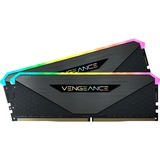 Corsair DIMM 16 GB DDR4-3200 (2x 8 GB) Dual-Kit, Arbeitsspeicher schwarz, CMN16GX4M2Z3200C16, Vengeance RGB RT, INTEL XMP