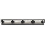 Digitus CAT 6, Klasse E Patchpanel, 24 Port schwarz, 1 HE