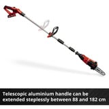 EINHELL Power X-Change Akku-Multifunktions-Werkzeug GE-HC 18Li T Kit, 18Volt, Hochentaster rot, Li-Ion-Akku 3,0Ah