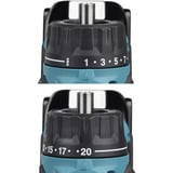 Makita Akku-Bohrschrauber mit Wechselkopfsystem DDF491ZJ01, 18Volt blau/schwarz, ohne Akku und Ladegerät, mit vier verschiedenen Aufsätzen